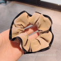 Fabric Thick Scrunchies Solid Elastic Hair Bands Rubber for Girl Women Head Tie Rope French Vintage Hair Accessories 2021